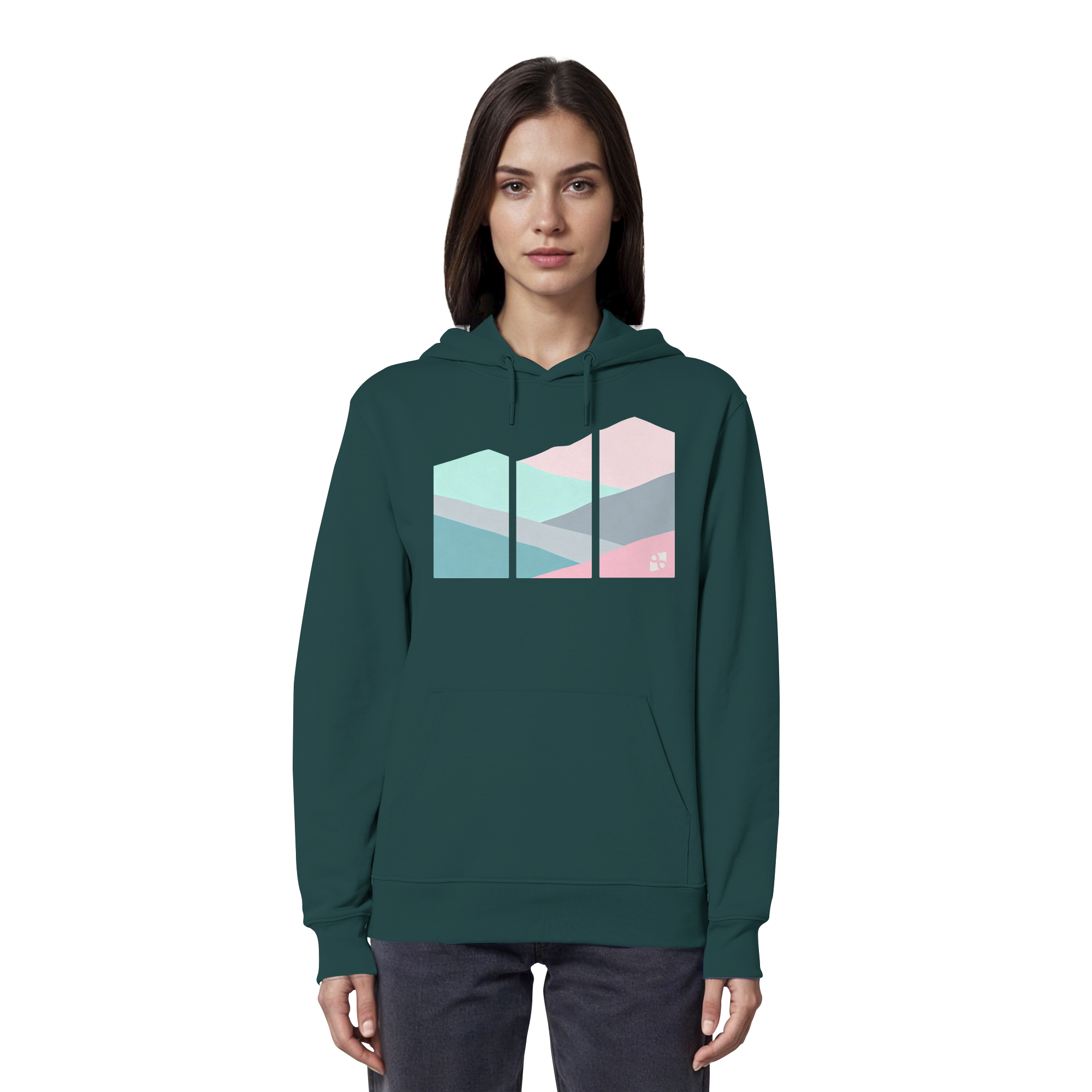 Pastell Mountain - Organic Hoodie