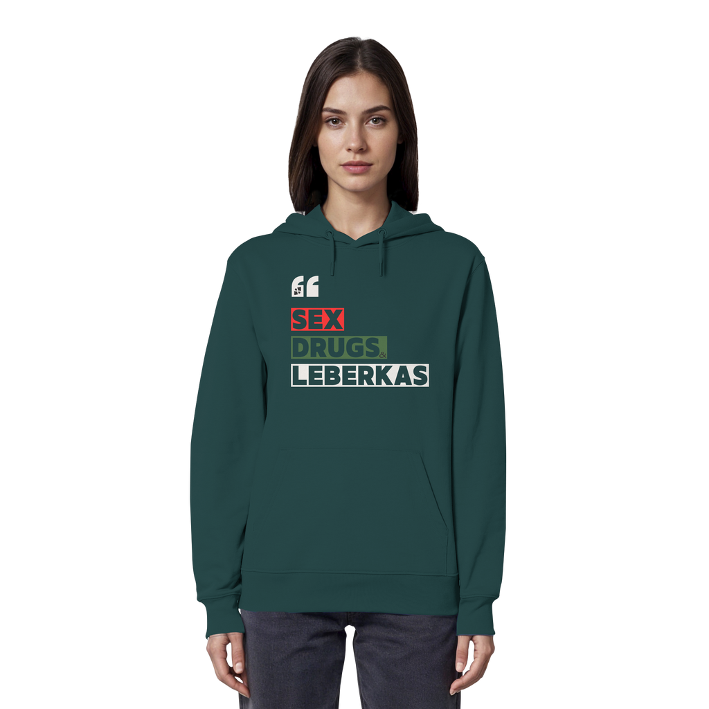 SDL- "SEX DRUGS & LEBERKAS" - Organic Hoodie