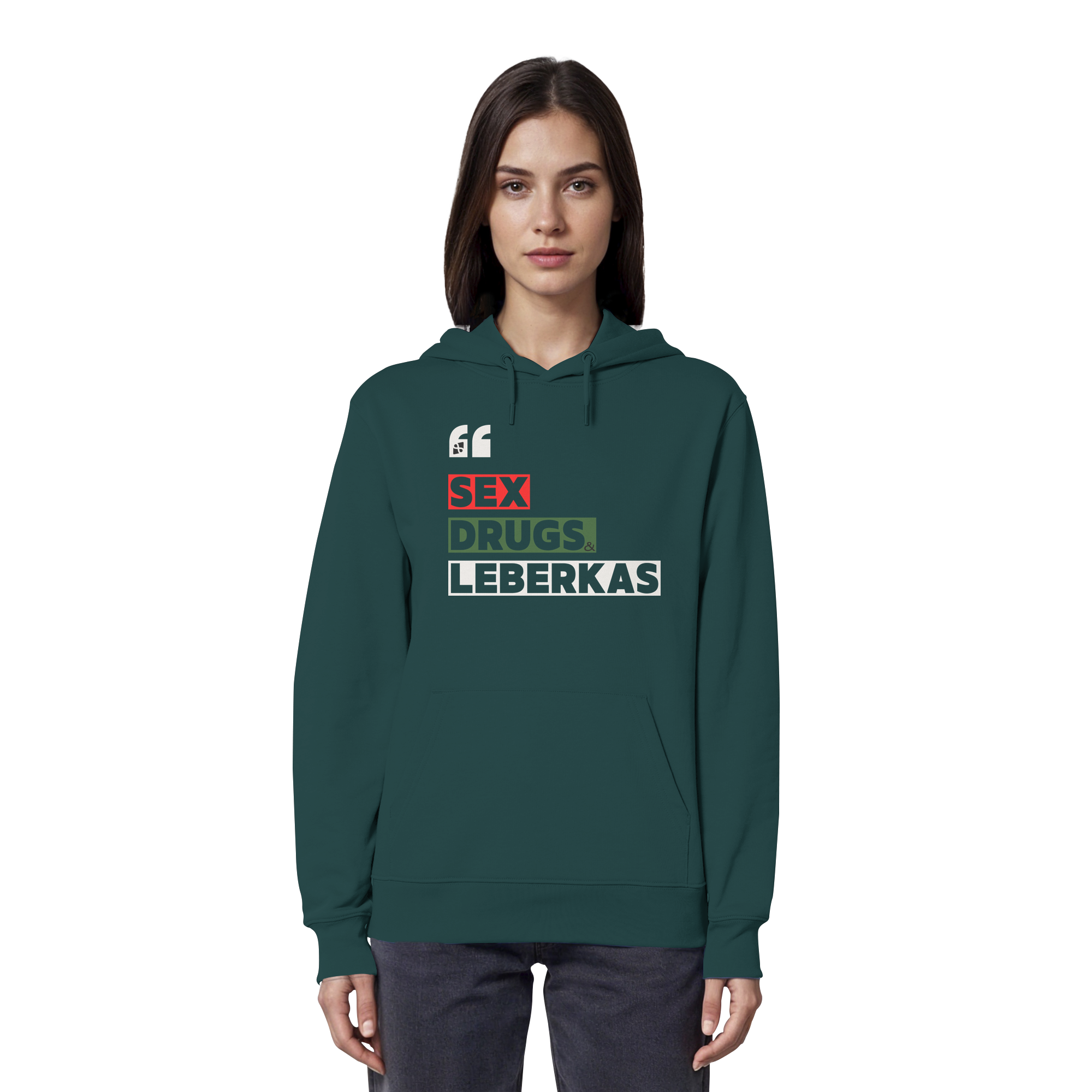 SDL- "SEX DRUGS & LEBERKAS" - Organic Hoodie