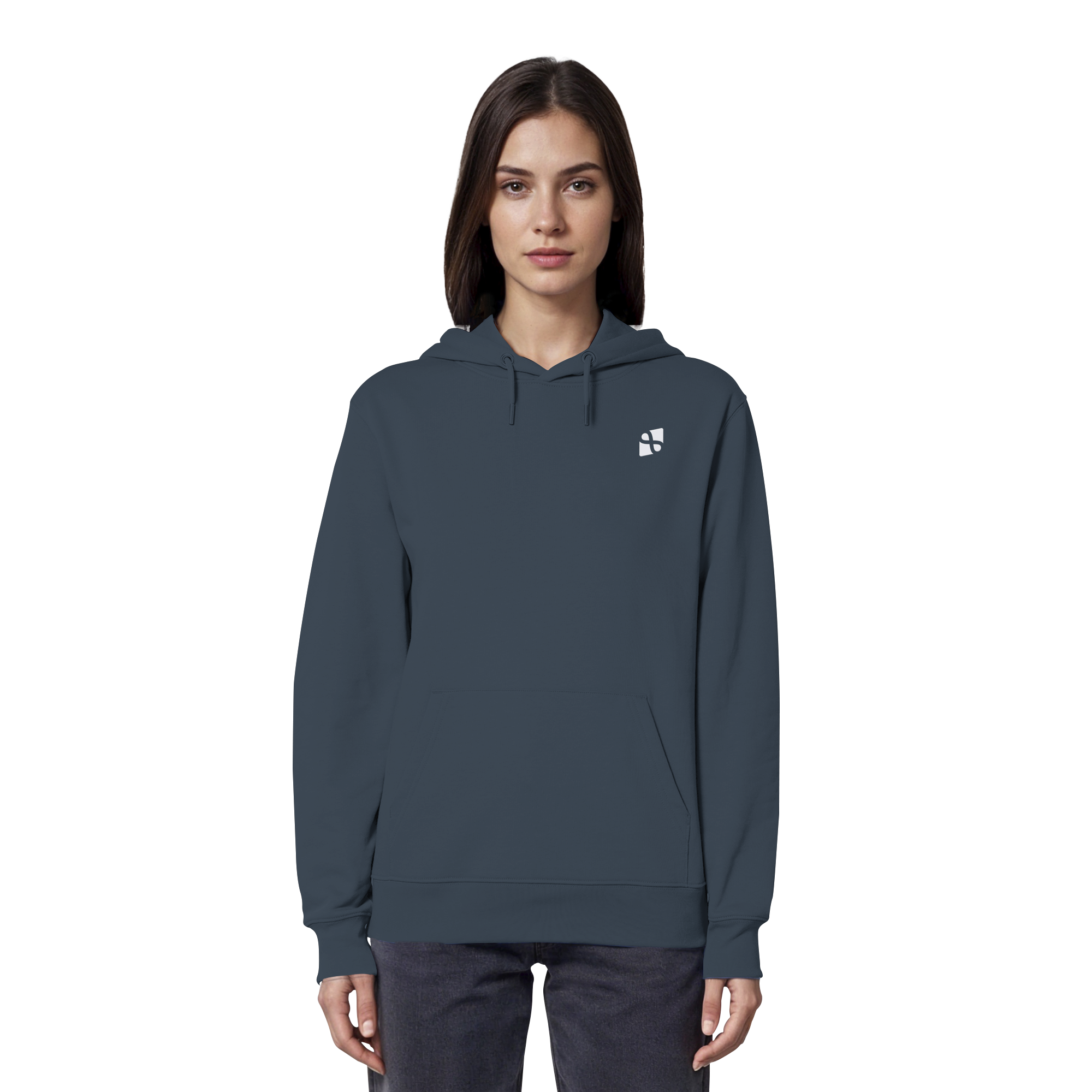 Tannenhäher mit Zirbelnuss + Emblem Stick - Organic Hoodie