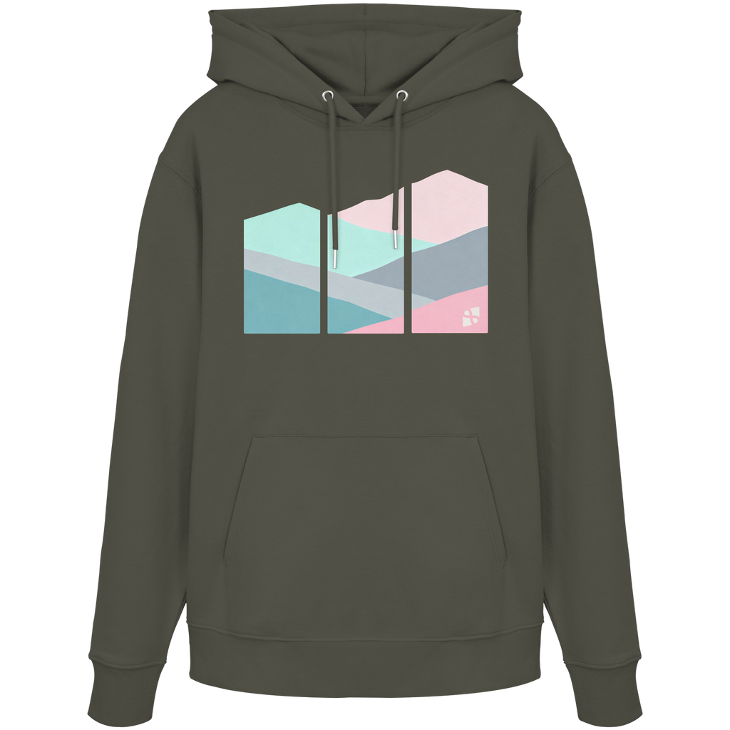 Pastell Mountain - Organic Hoodie