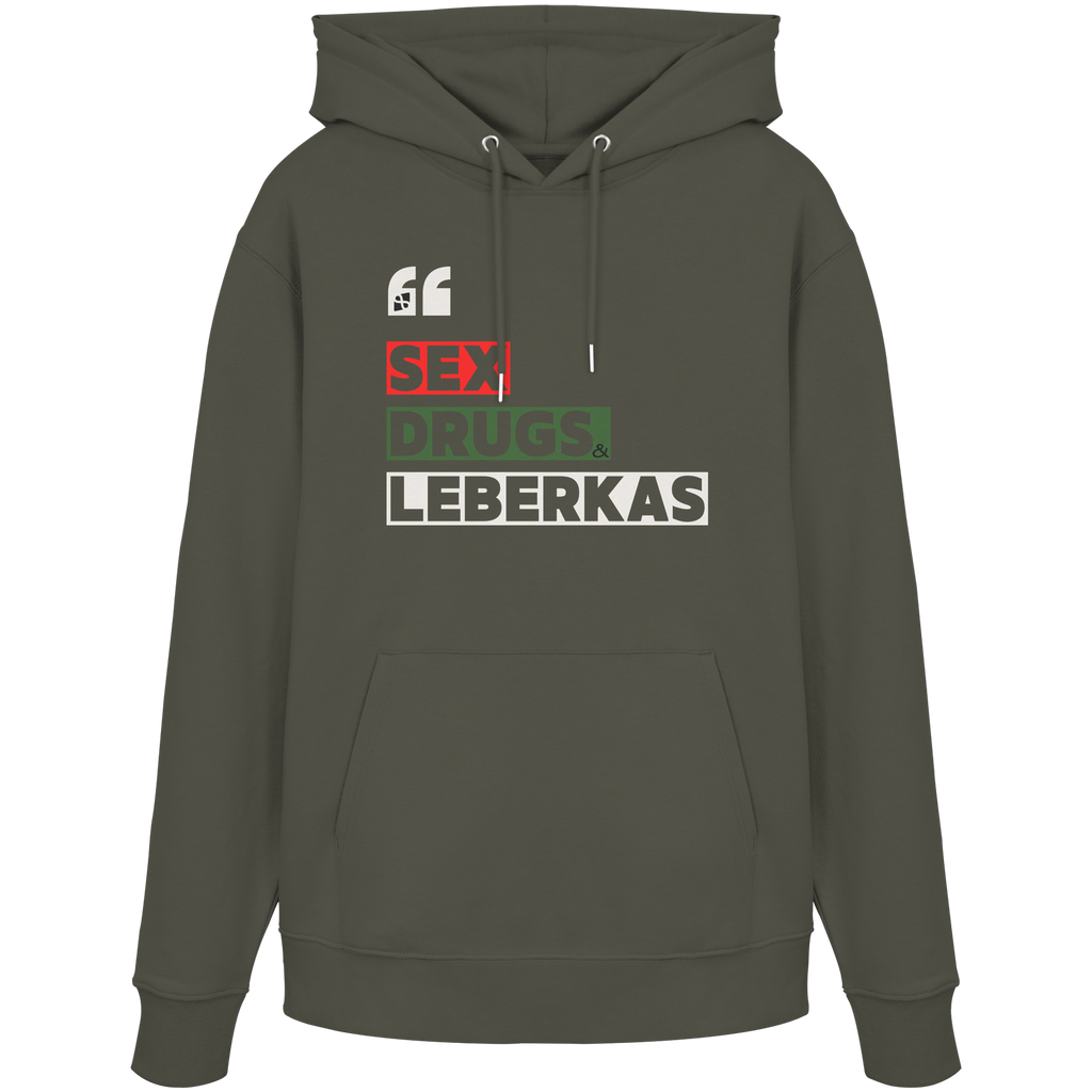 SDL- "SEX DRUGS & LEBERKAS" - Organic Hoodie