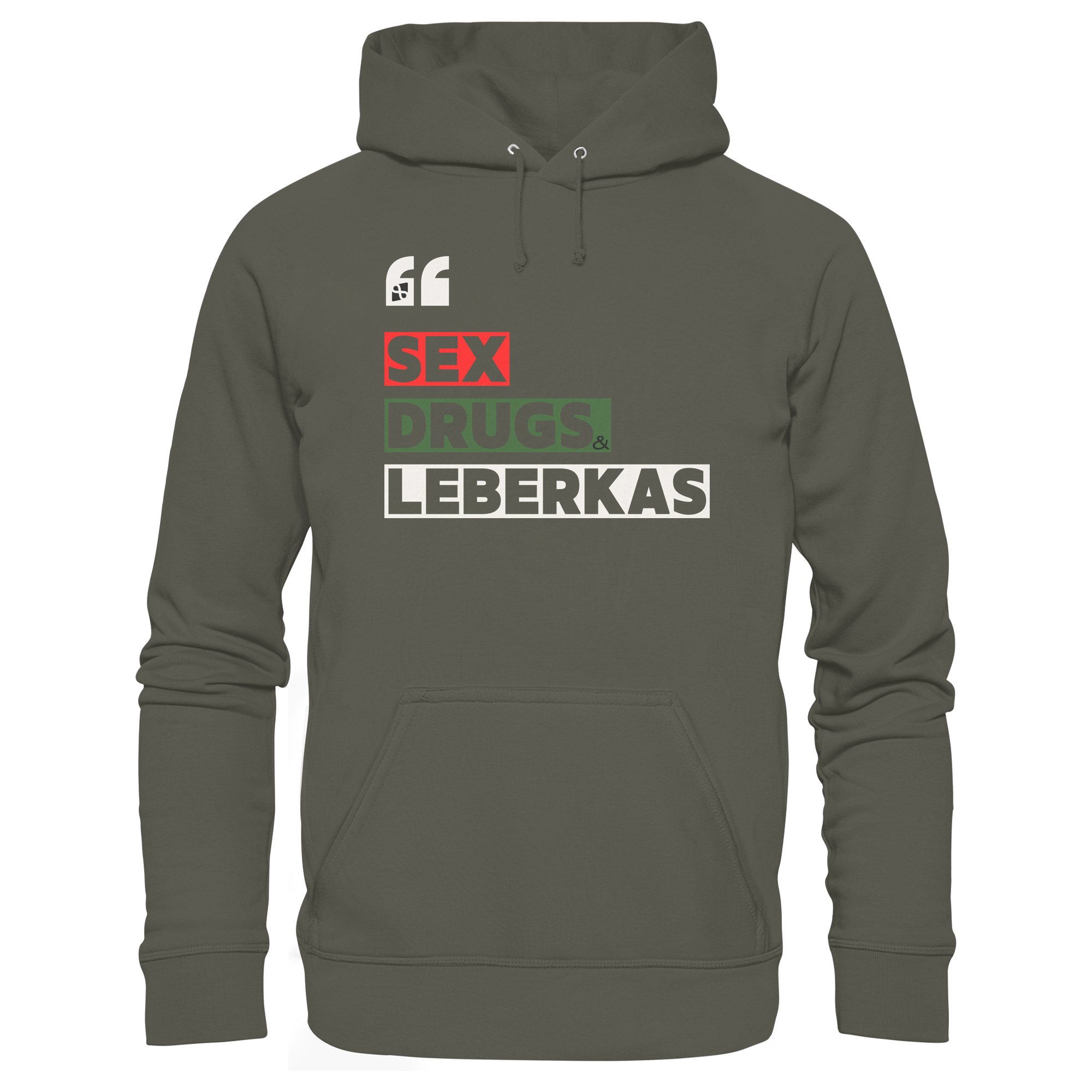 SDL- "SEX DRUGS & LEBERKAS" - Organic Hoodie