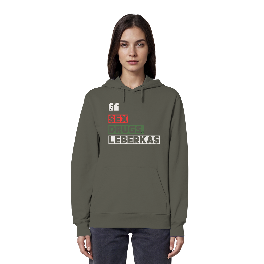 SDL- "SEX DRUGS & LEBERKAS" - Organic Hoodie