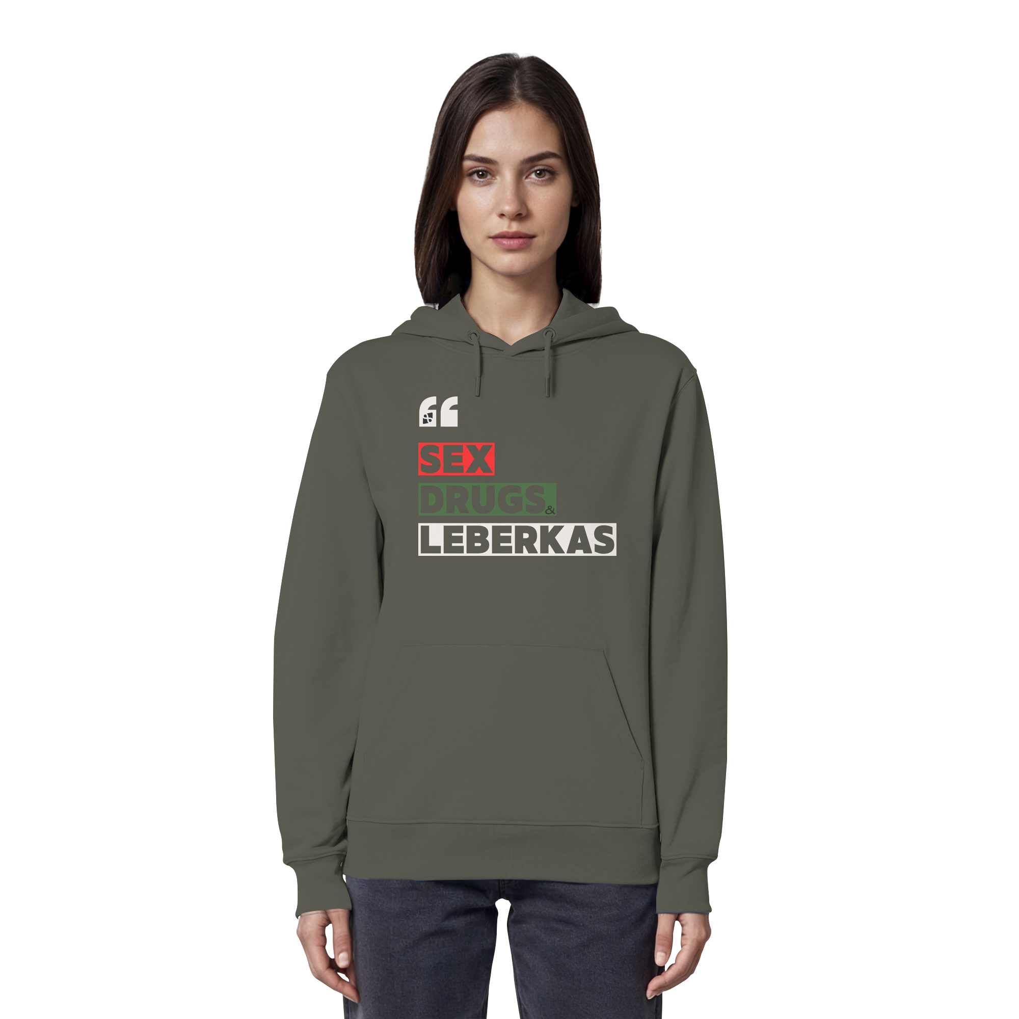 SDL- "SEX DRUGS & LEBERKAS" - Organic Hoodie