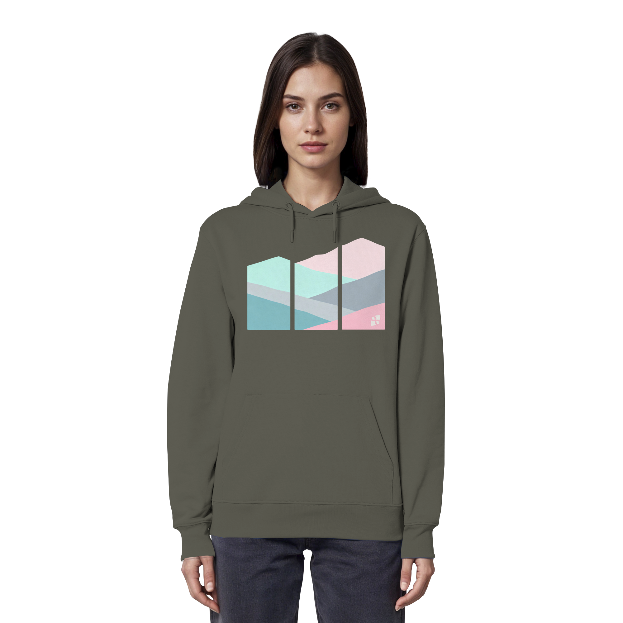 Pastell Mountain - Organic Hoodie