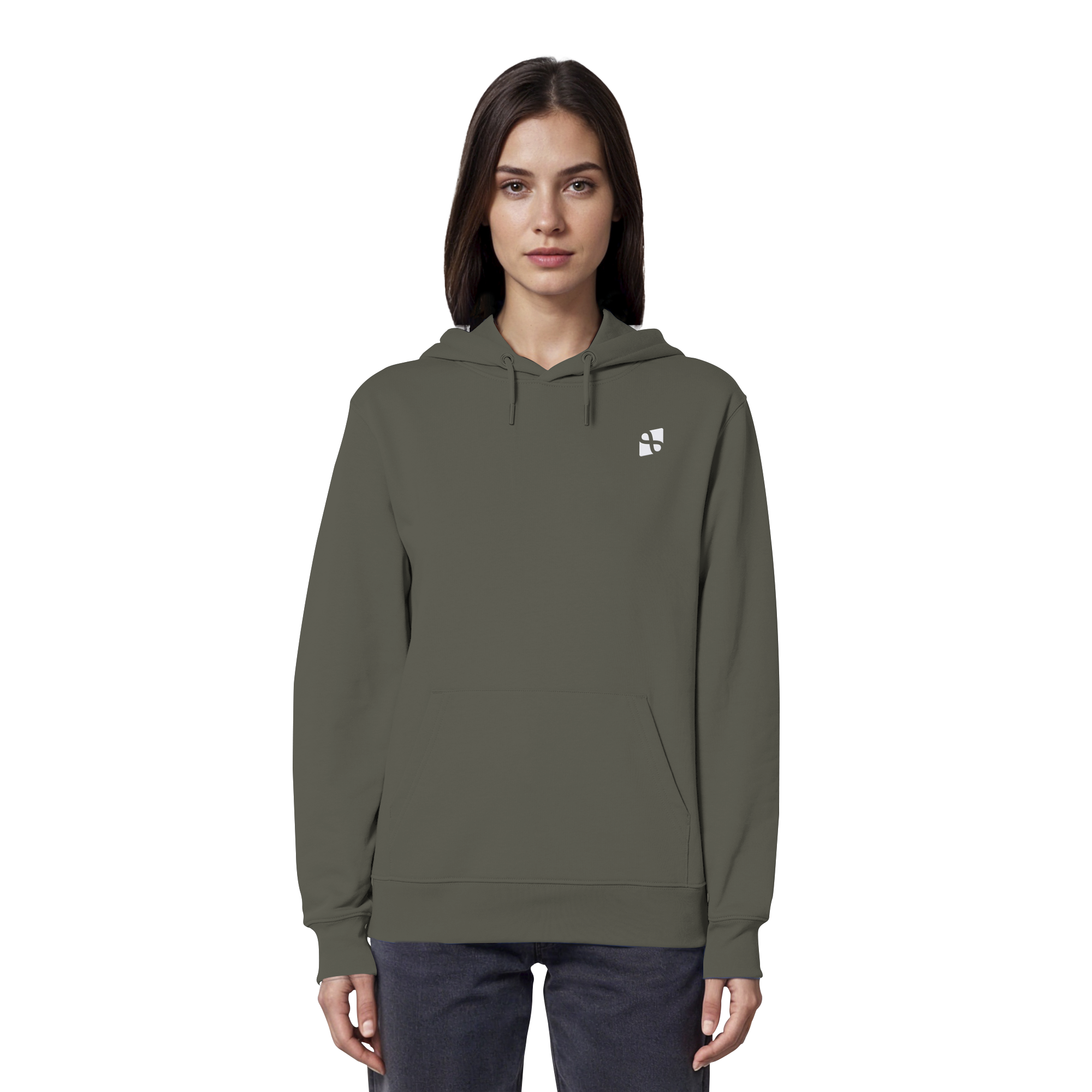 Tannenhäher mit Zirbelnuss + Emblem Stick - Organic Hoodie