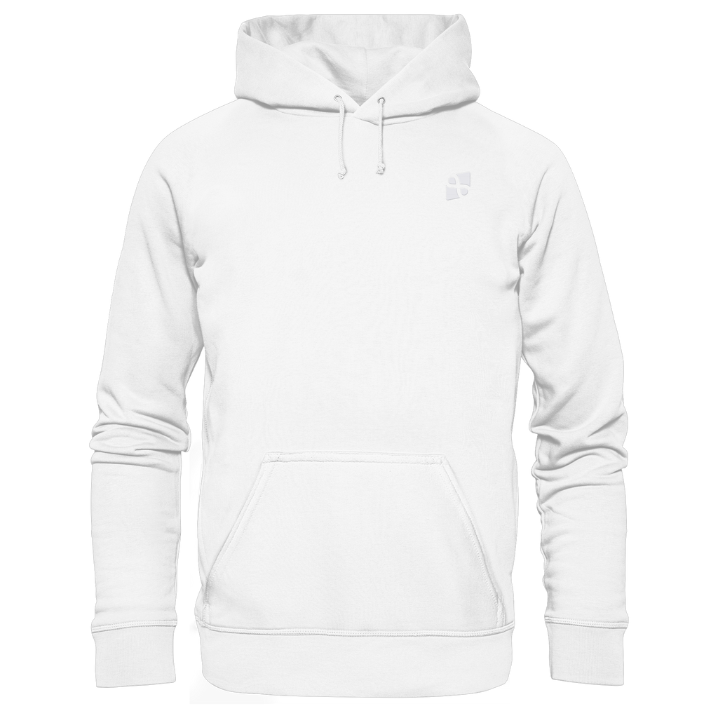 Tannenhäher mit Zirbelnuss + Emblem Stick - Organic Hoodie