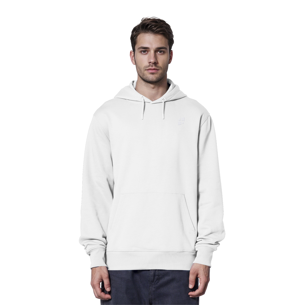 Tannenhäher mit Zirbelnuss + Emblem Stick - Organic Hoodie