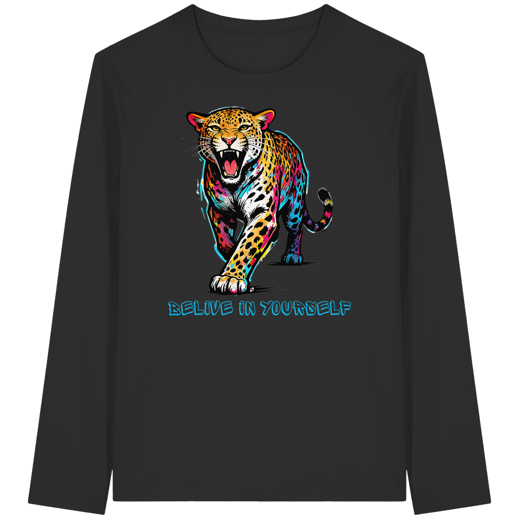 BIY Leopard - Organic Longsleeve T-Shirt