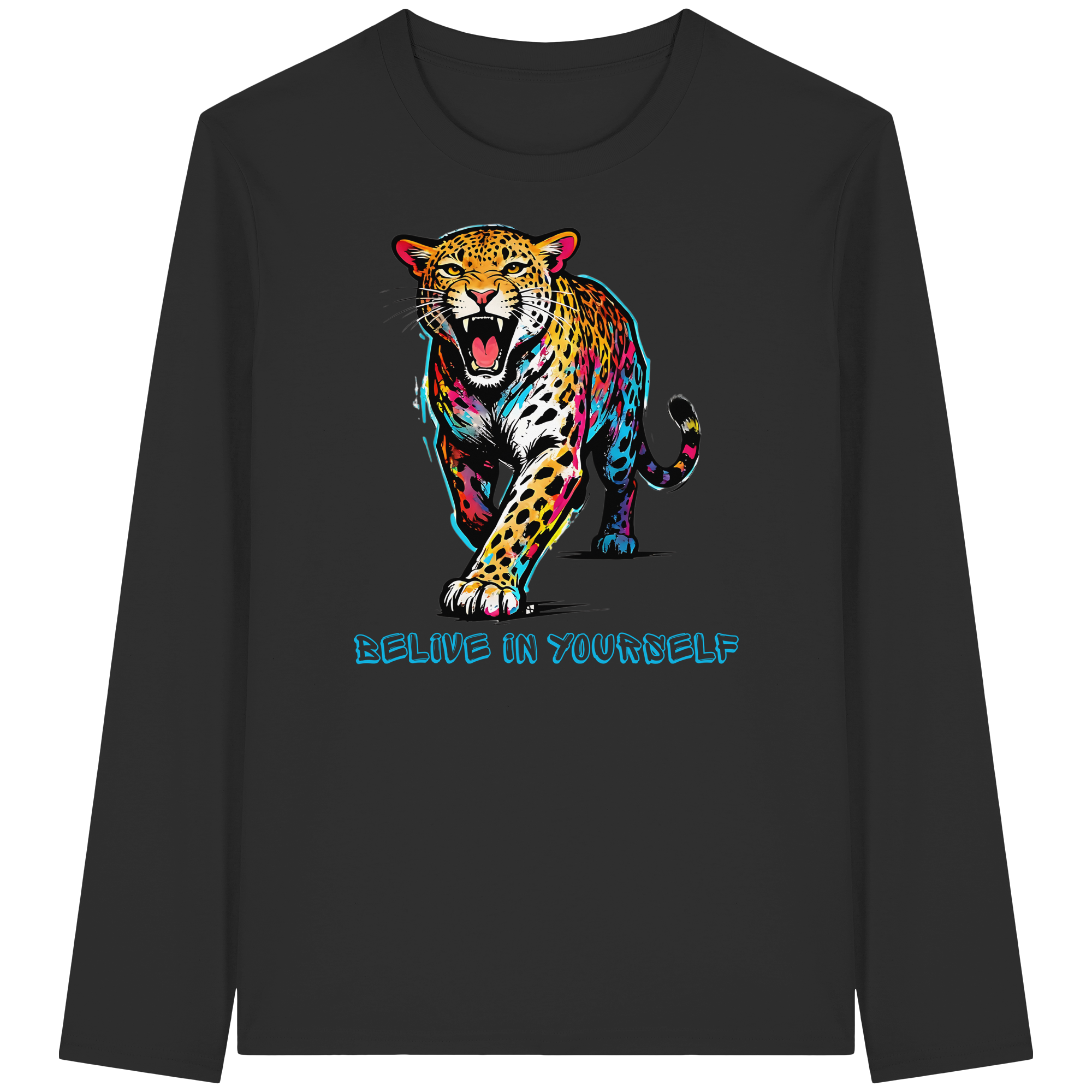 BIY Leopard - Organic Longsleeve T-Shirt