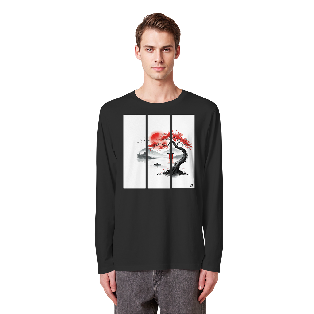 Kirschblüten Vibes - Organic Longsleeve T-Shirt
