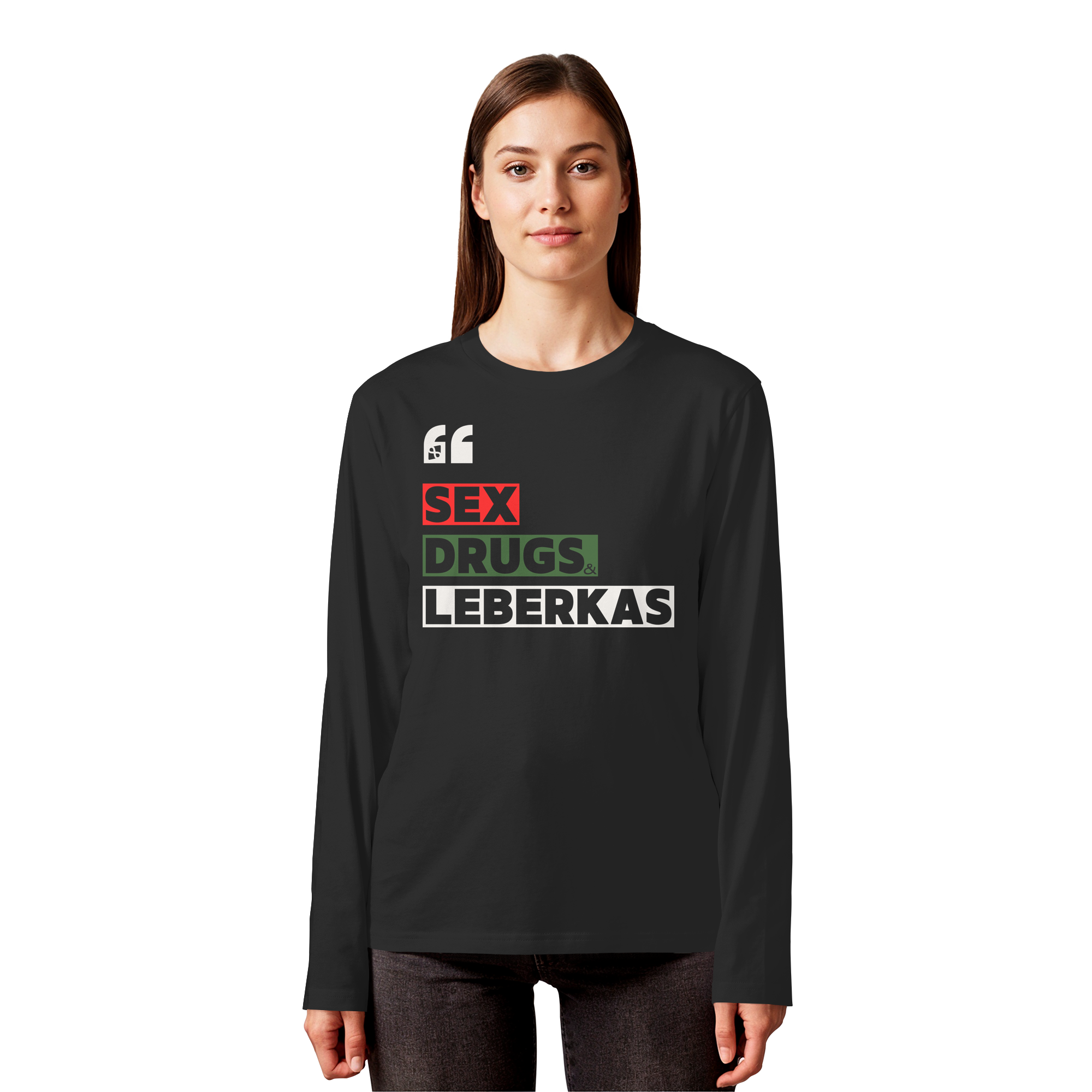 SDL- "SEX DRUGS & LEBERKAS" - Organic Longsleeve T-Shirt