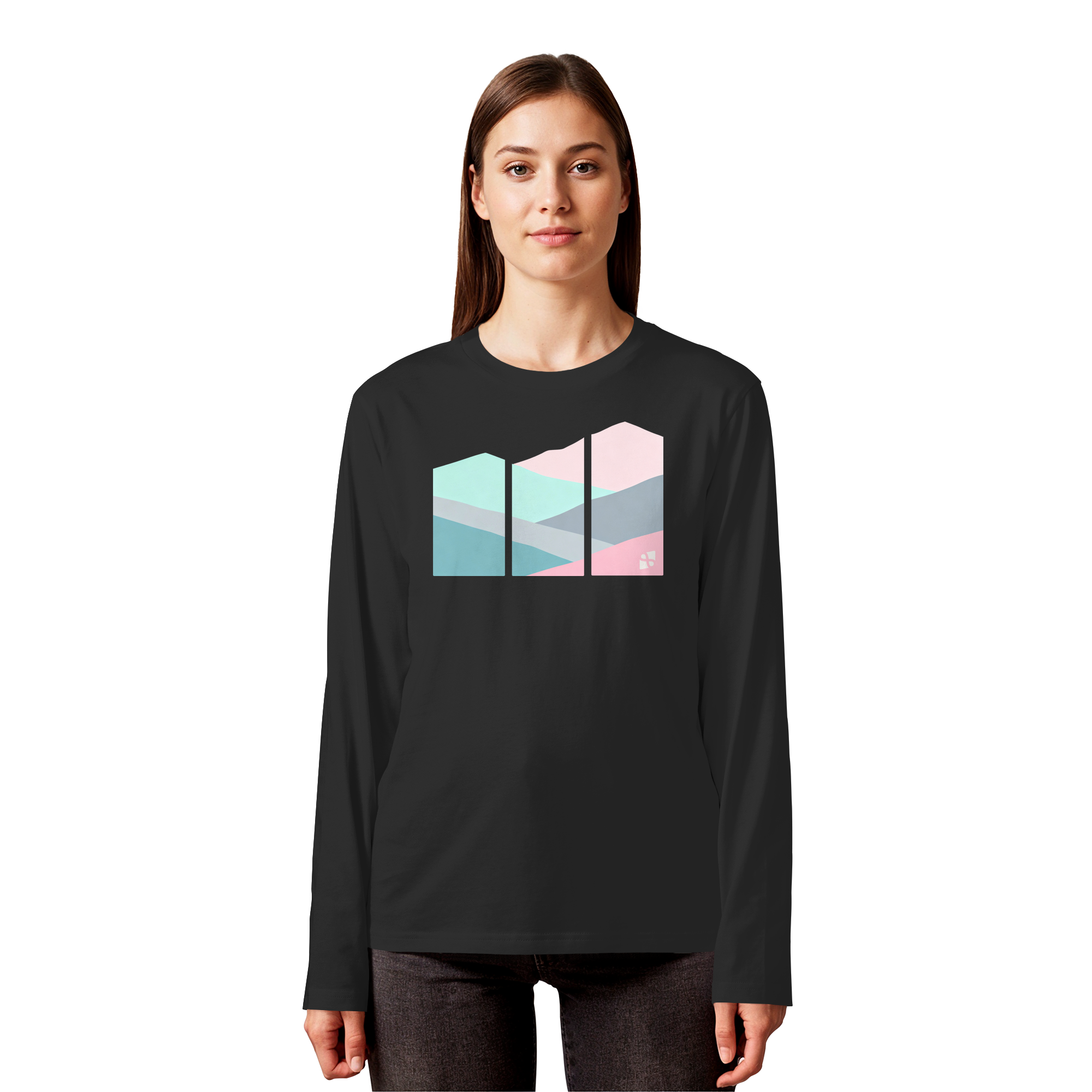 Pastell Mountain - Organic Longsleeve T-Shirt