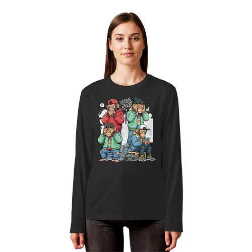 Die vier Stadtaffen - Organic Longsleeve T-Shirt
