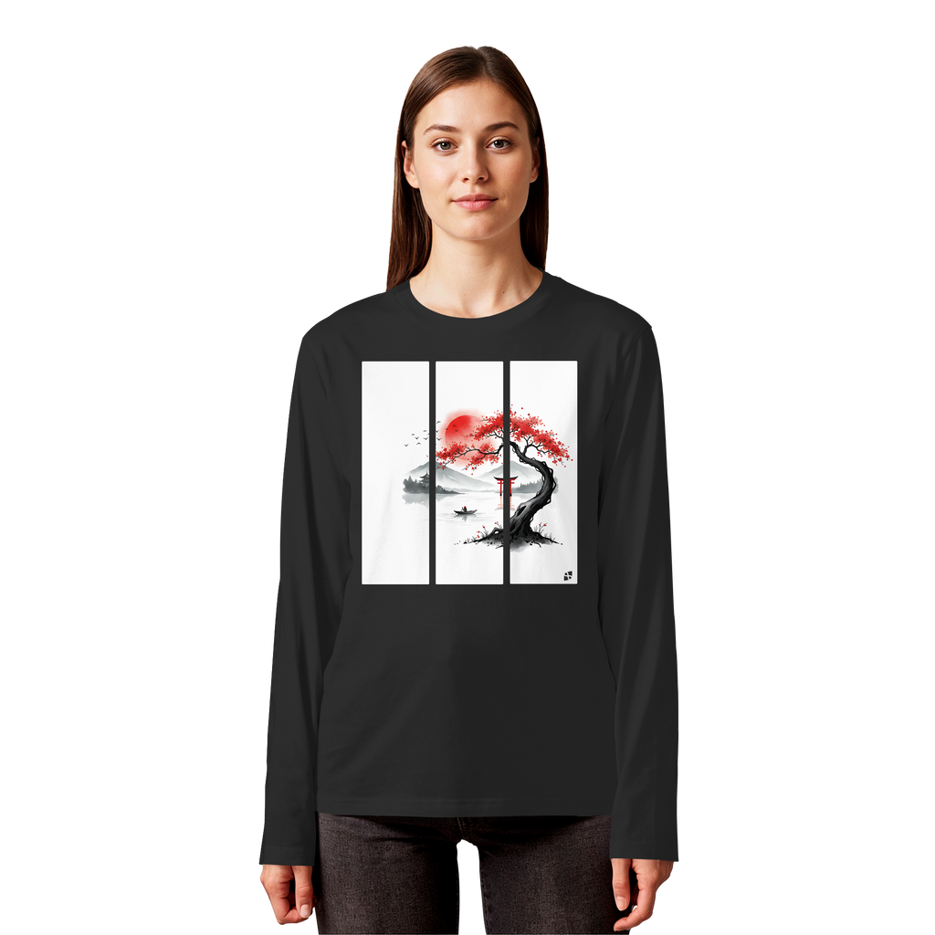 Kirschblüten Vibes - Organic Longsleeve T-Shirt