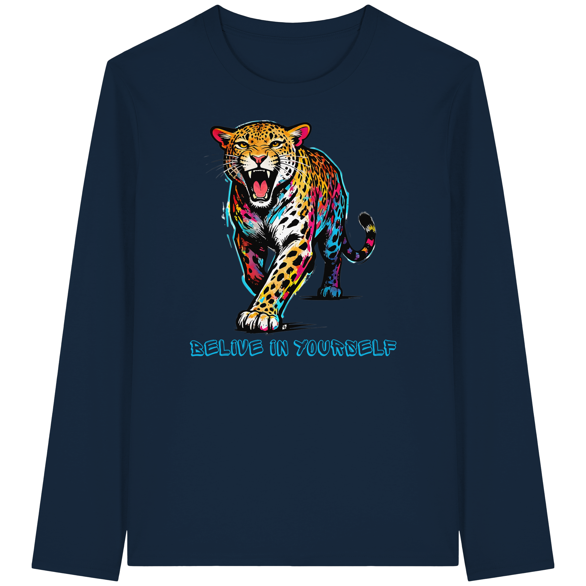 BIY Leopard - Organic Longsleeve T-Shirt