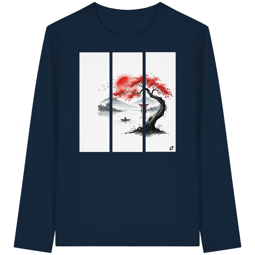 Kirschblüten Vibes - Organic Longsleeve T-Shirt