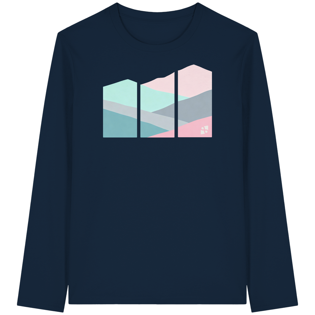 Pastell Mountain - Organic Longsleeve T-Shirt