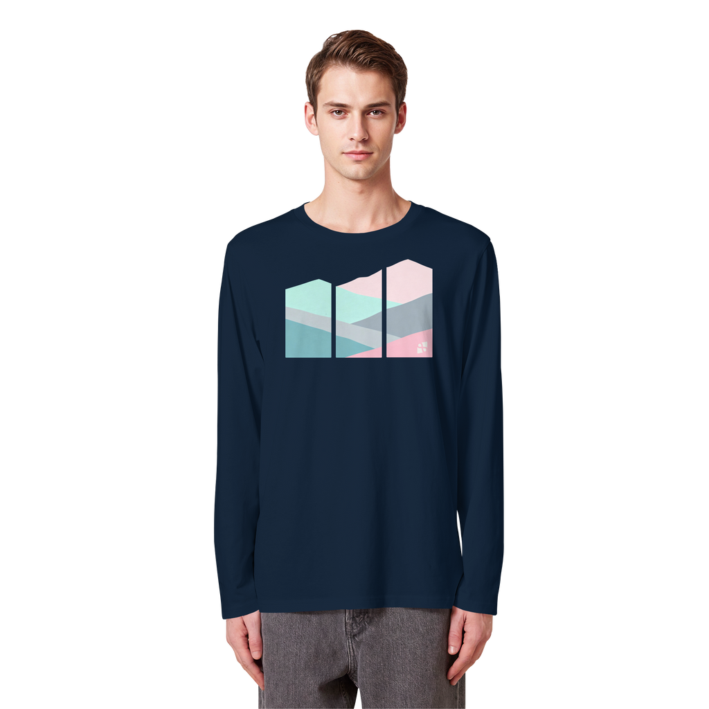 Pastell Mountain - Organic Longsleeve T-Shirt