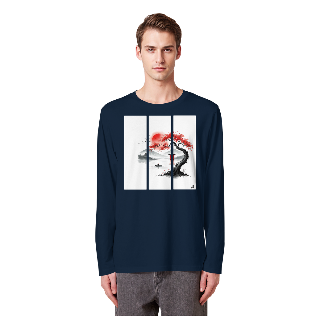 Kirschblüten Vibes - Organic Longsleeve T-Shirt