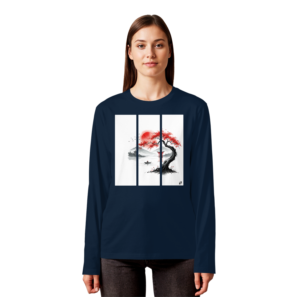 Kirschblüten Vibes - Organic Longsleeve T-Shirt