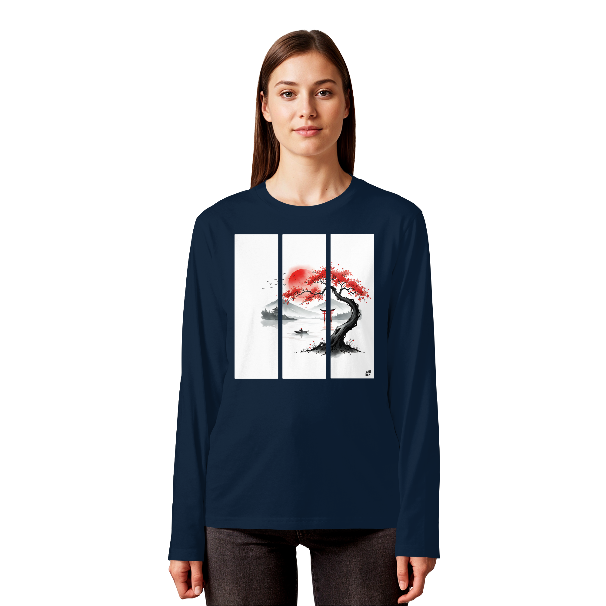 Kirschblüten Vibes - Organic Longsleeve T-Shirt