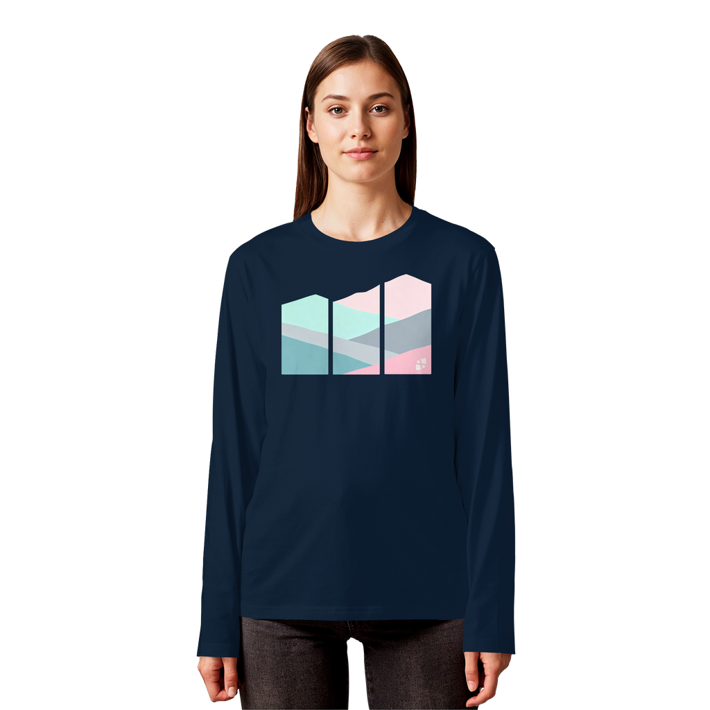 Pastell Mountain - Organic Longsleeve T-Shirt