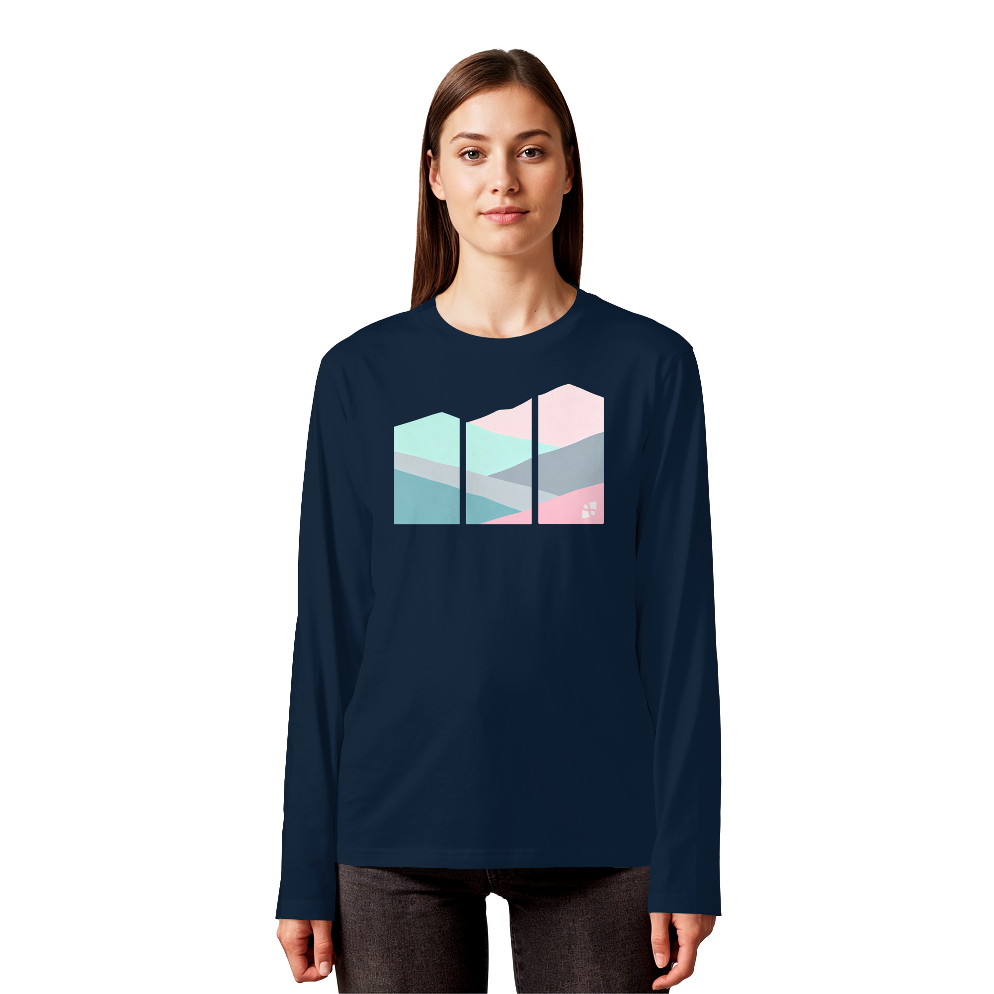 Pastell Mountain - Organic Longsleeve T-Shirt