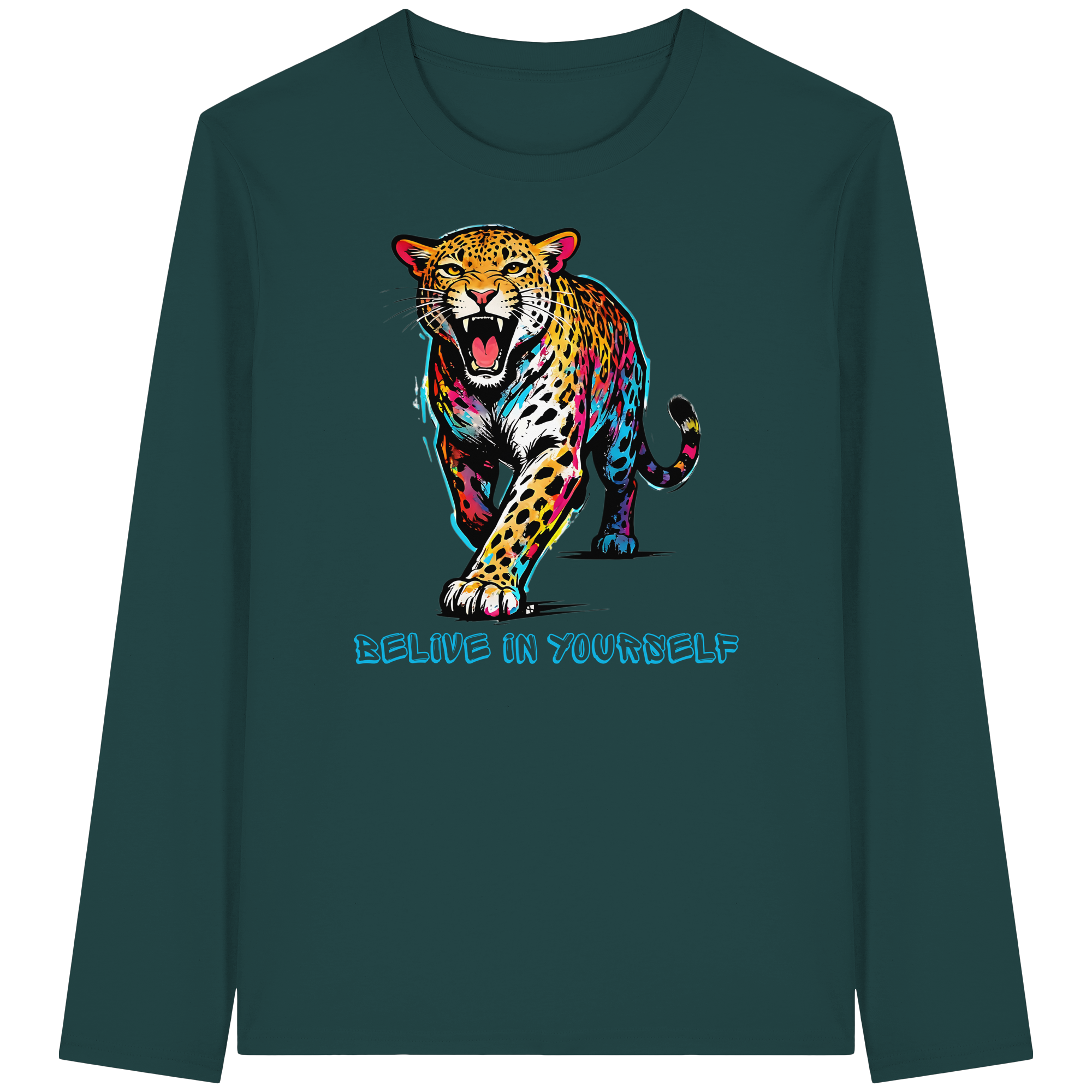 BIY Leopard - Organic Longsleeve T-Shirt