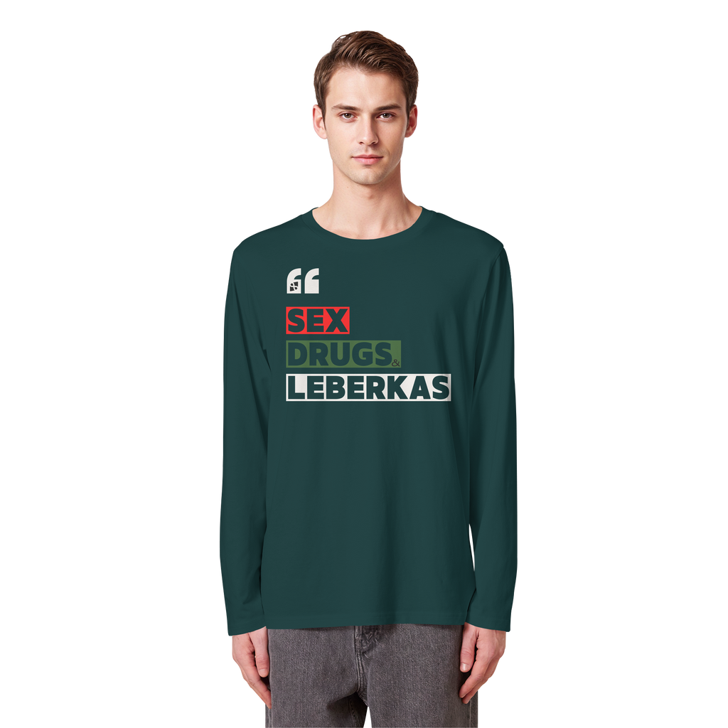 SDL- "SEX DRUGS & LEBERKAS" - Organic Longsleeve T-Shirt