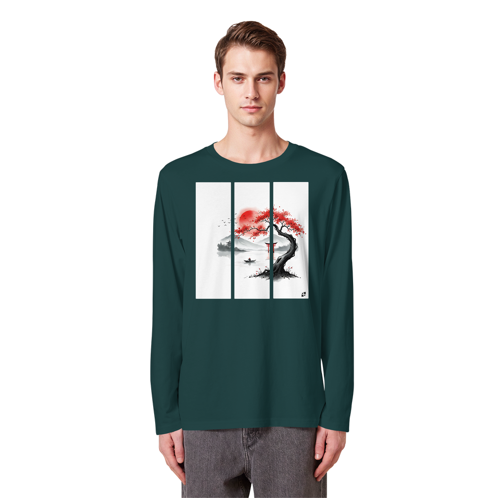 Kirschblüten Vibes - Organic Longsleeve T-Shirt
