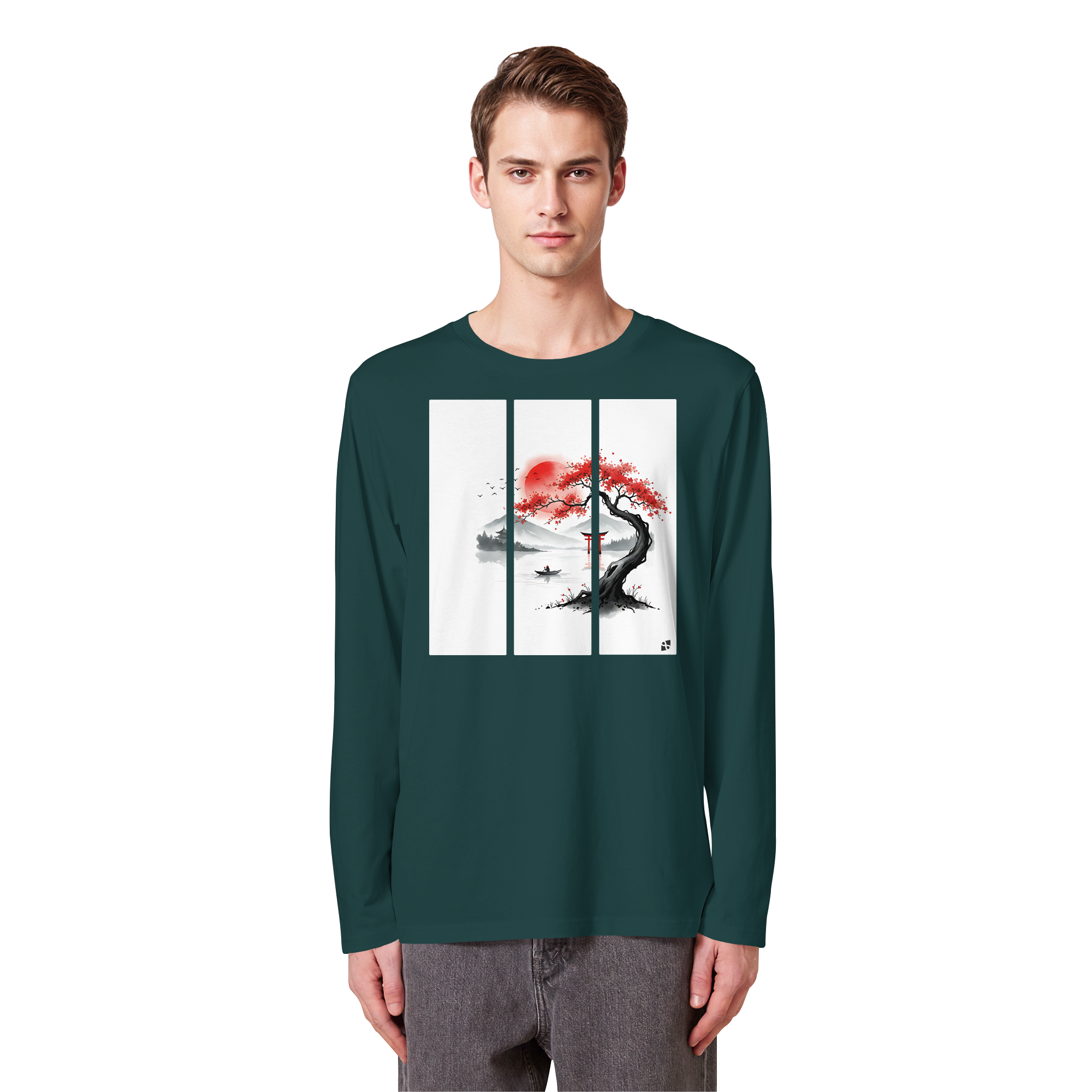 Kirschblüten Vibes - Organic Longsleeve T-Shirt