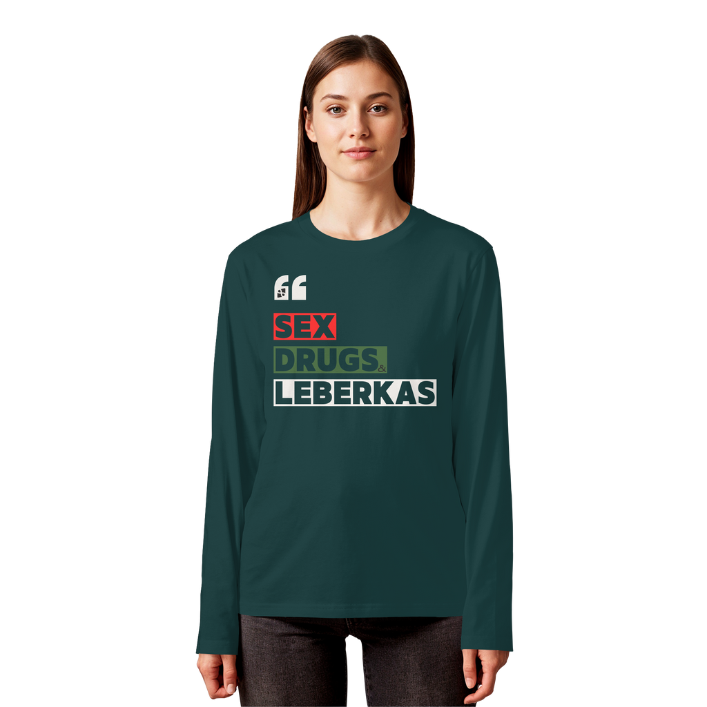 SDL- "SEX DRUGS & LEBERKAS" - Organic Longsleeve T-Shirt