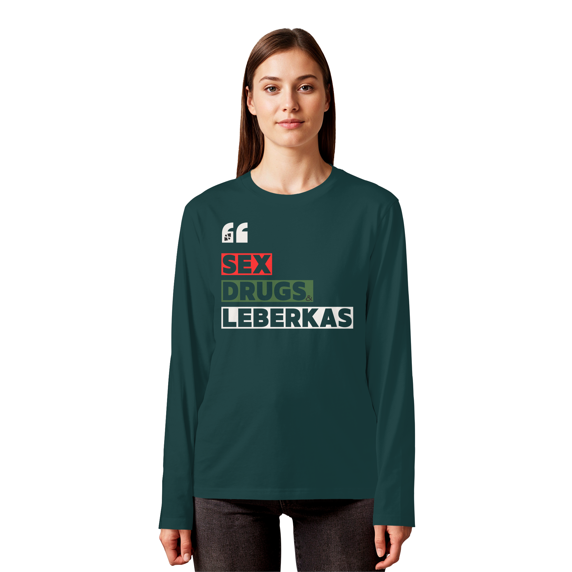 SDL- "SEX DRUGS & LEBERKAS" - Organic Longsleeve T-Shirt