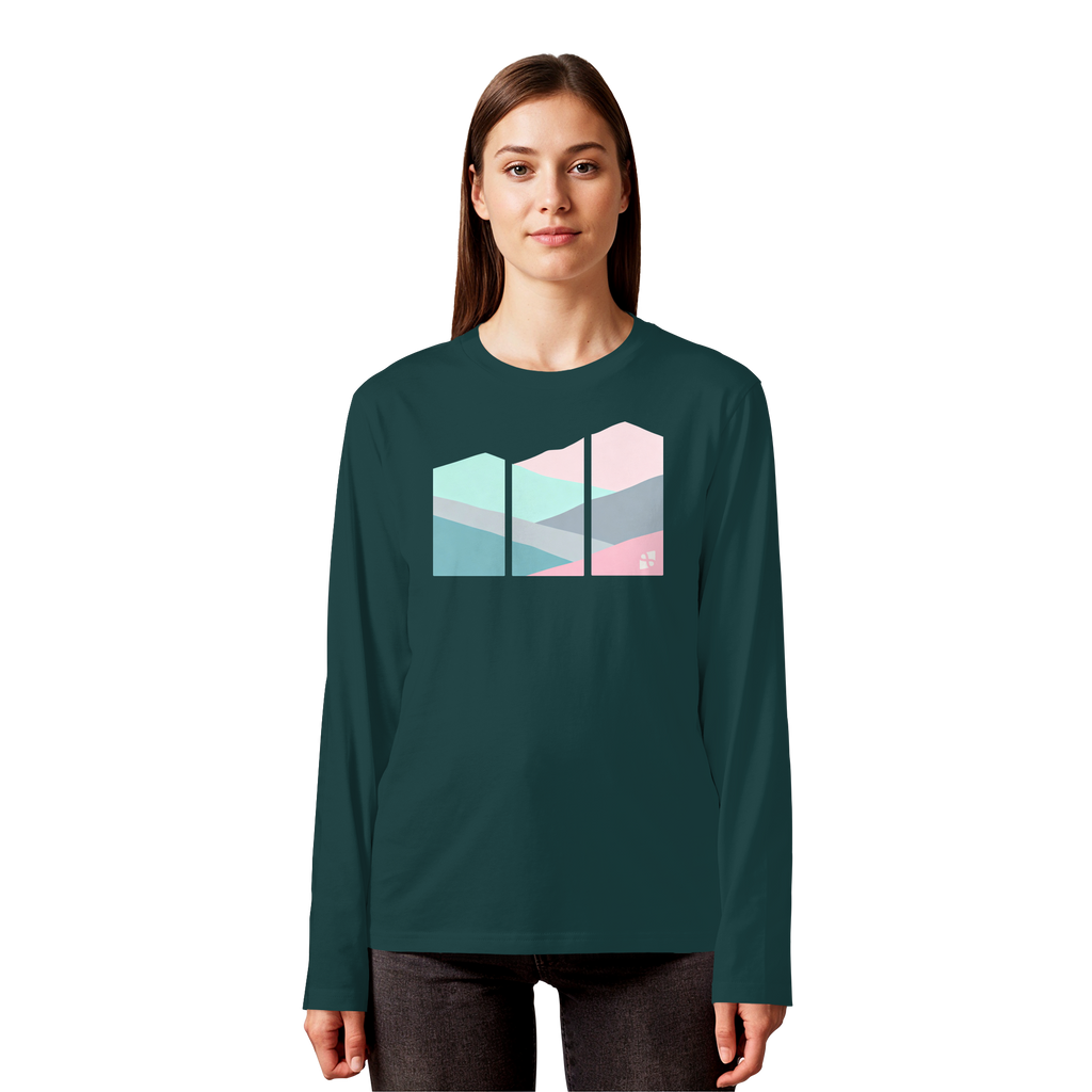 Pastell Mountain - Organic Longsleeve T-Shirt