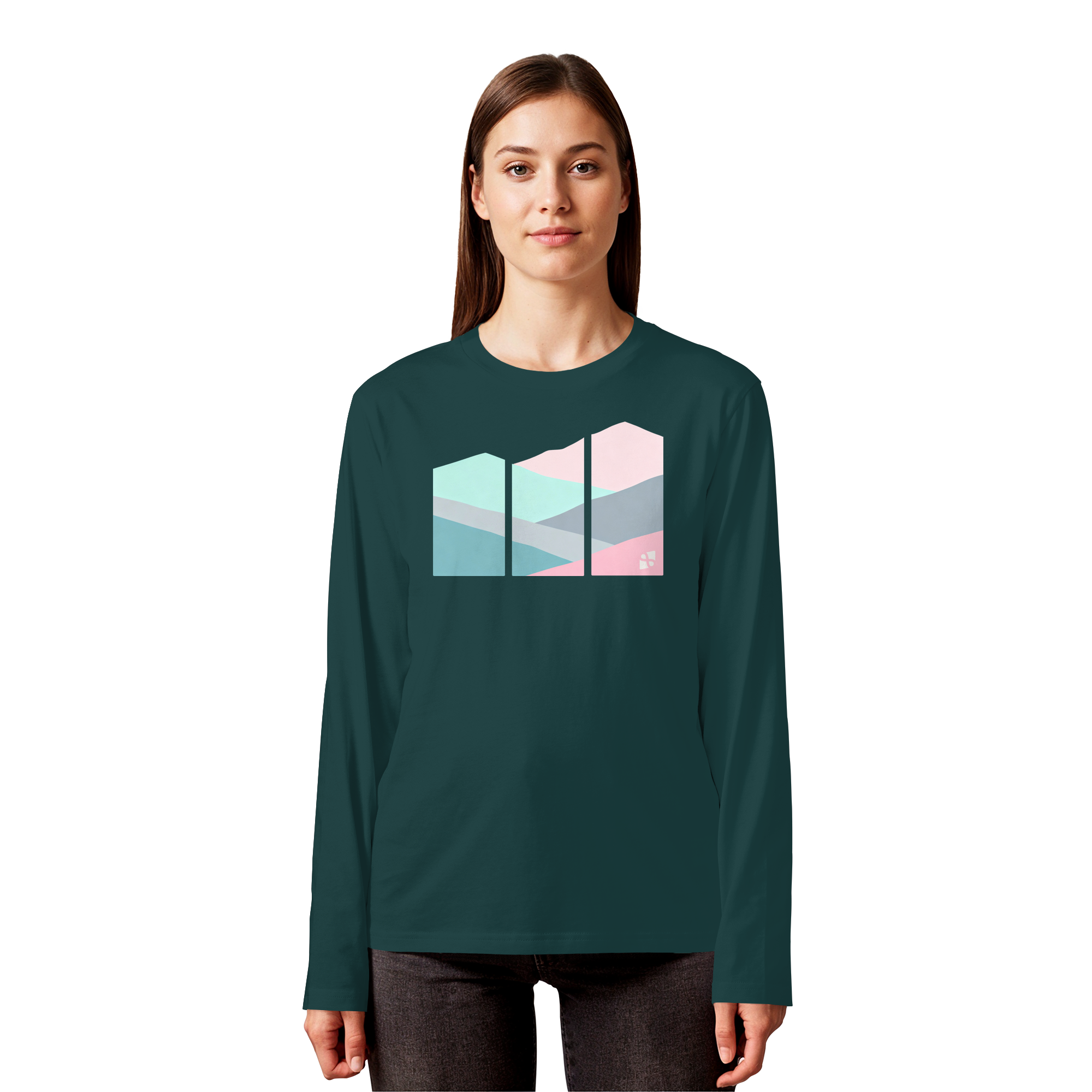 Pastell Mountain - Organic Longsleeve T-Shirt