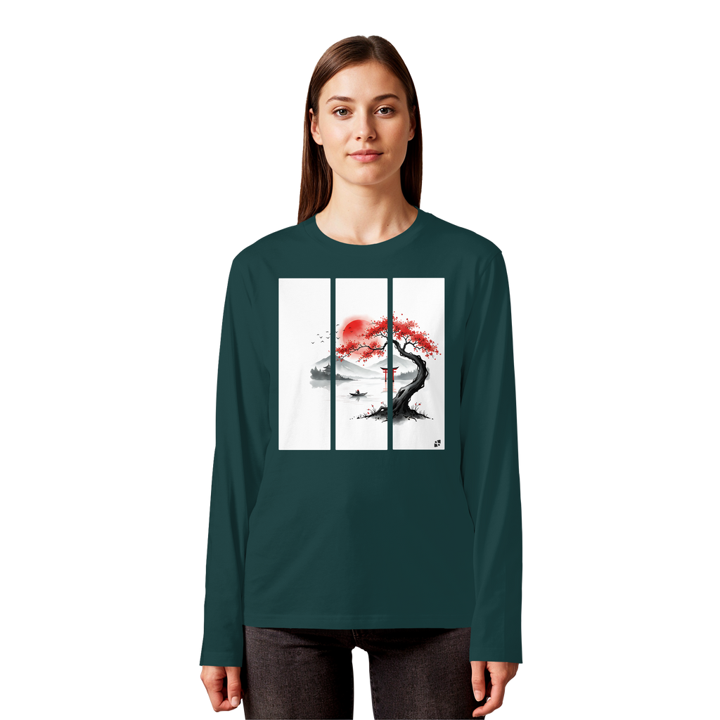 Kirschblüten Vibes - Organic Longsleeve T-Shirt