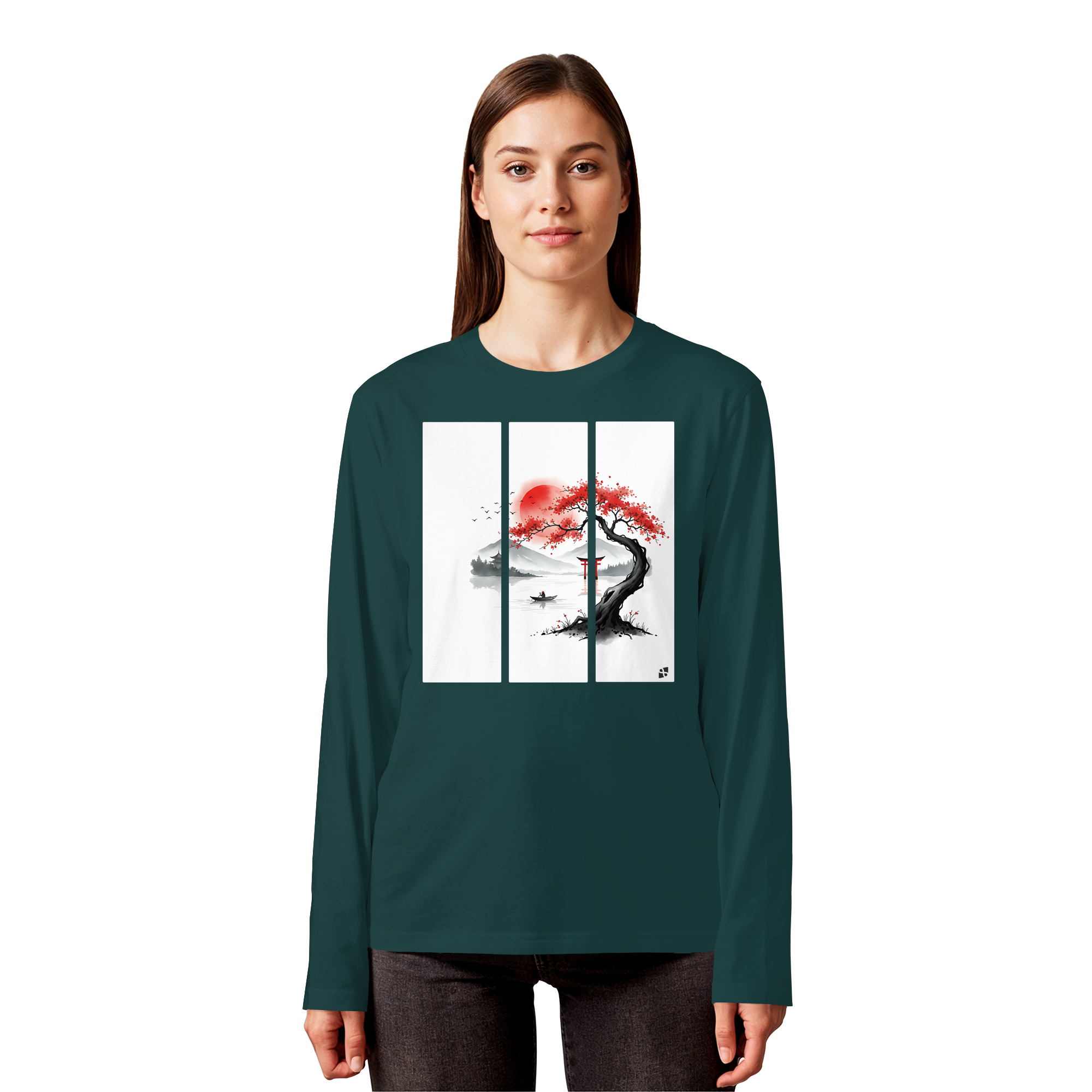 Kirschblüten Vibes - Organic Longsleeve T-Shirt