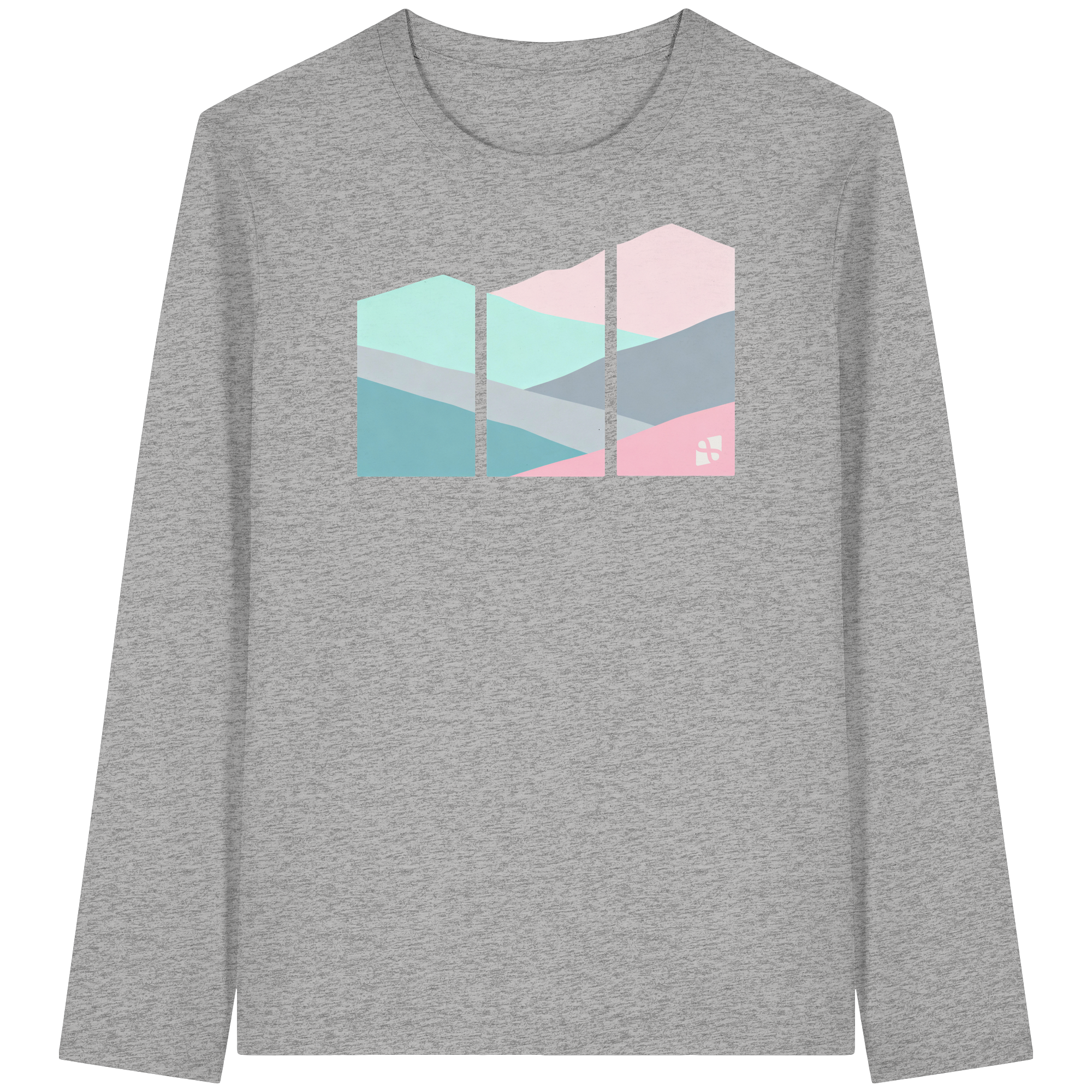 Pastell Mountain - Organic Longsleeve T-Shirt