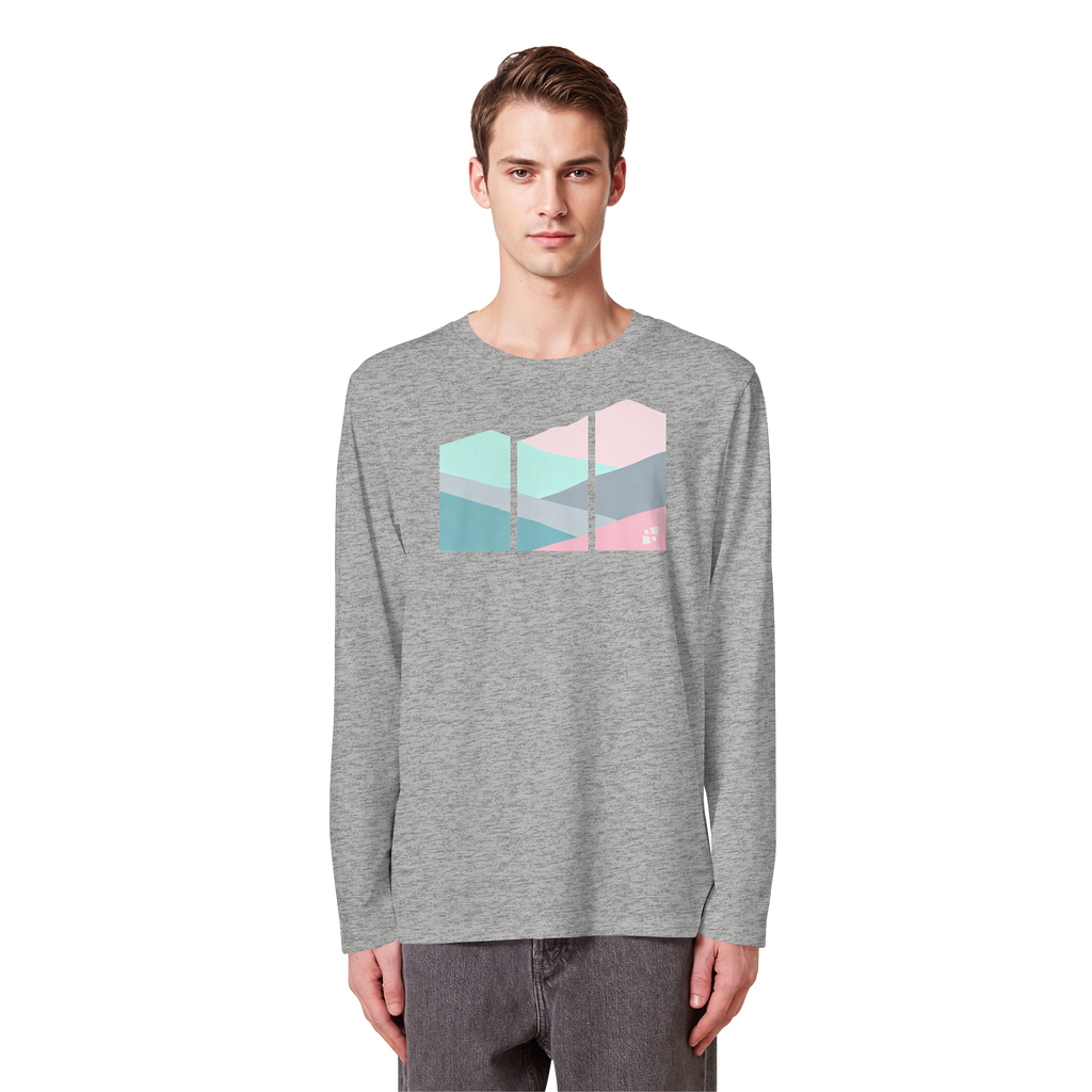 Pastell Mountain - Organic Longsleeve T-Shirt