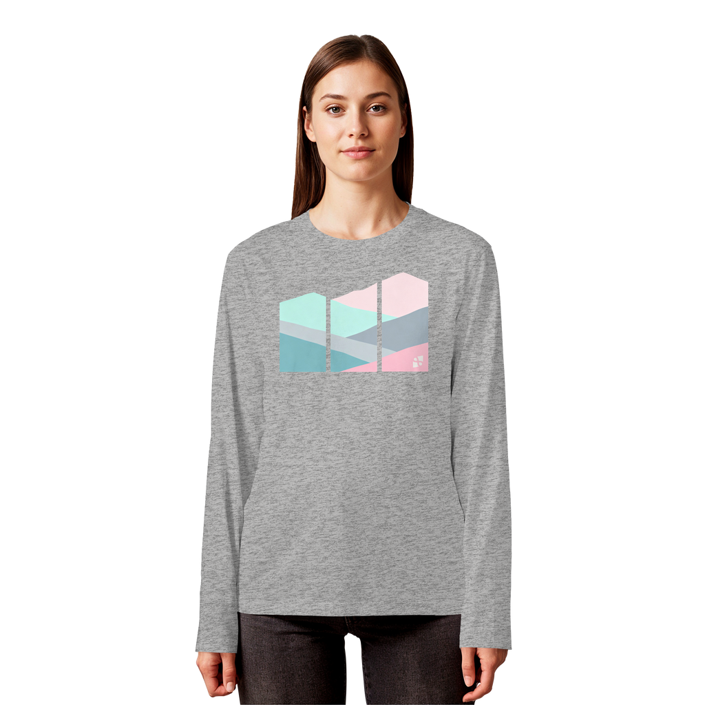 Pastell Mountain - Organic Longsleeve T-Shirt