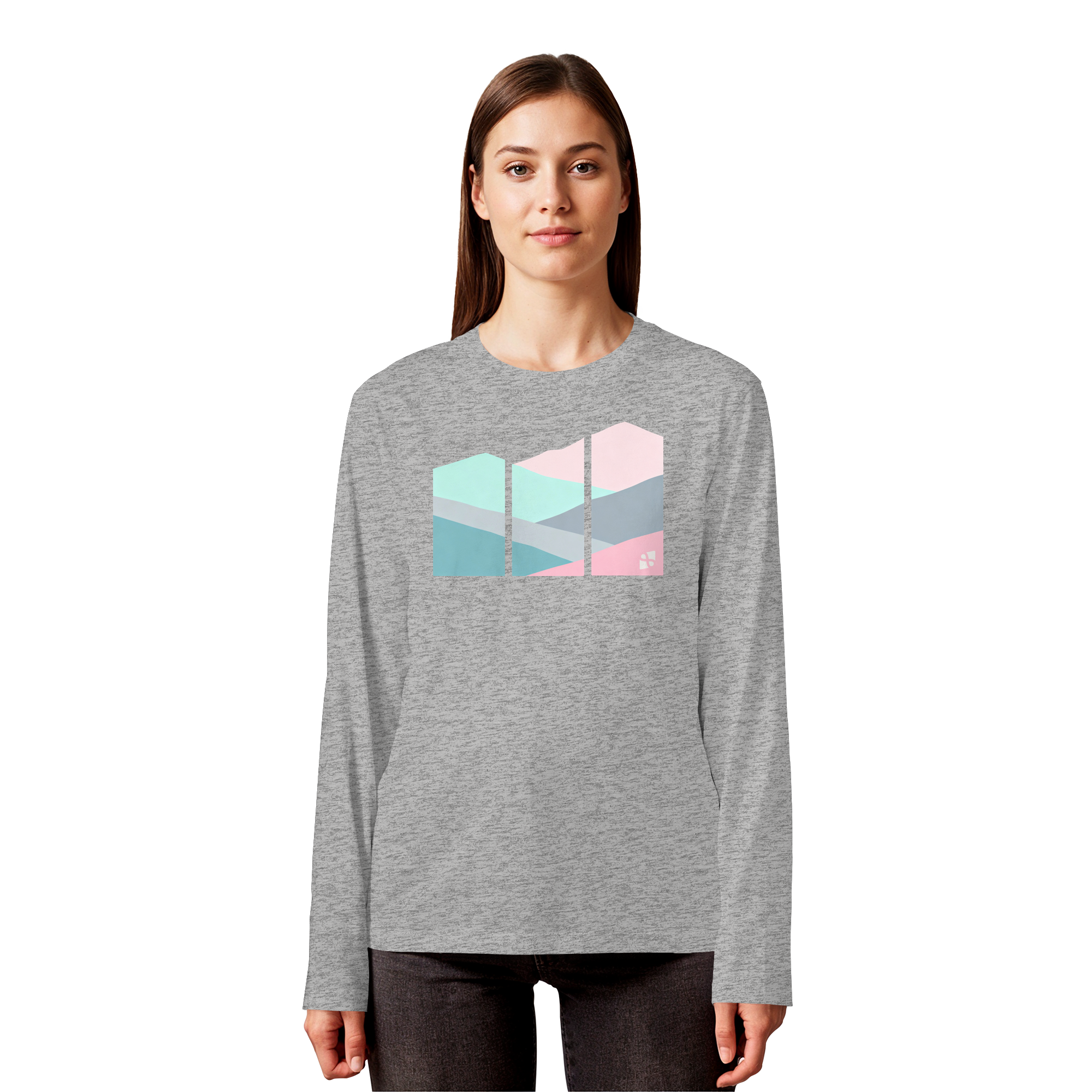 Pastell Mountain - Organic Longsleeve T-Shirt