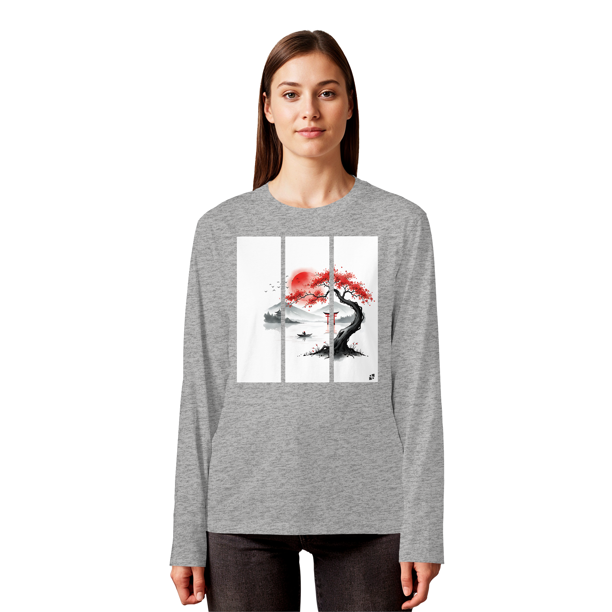 Kirschblüten Vibes - Organic Longsleeve T-Shirt