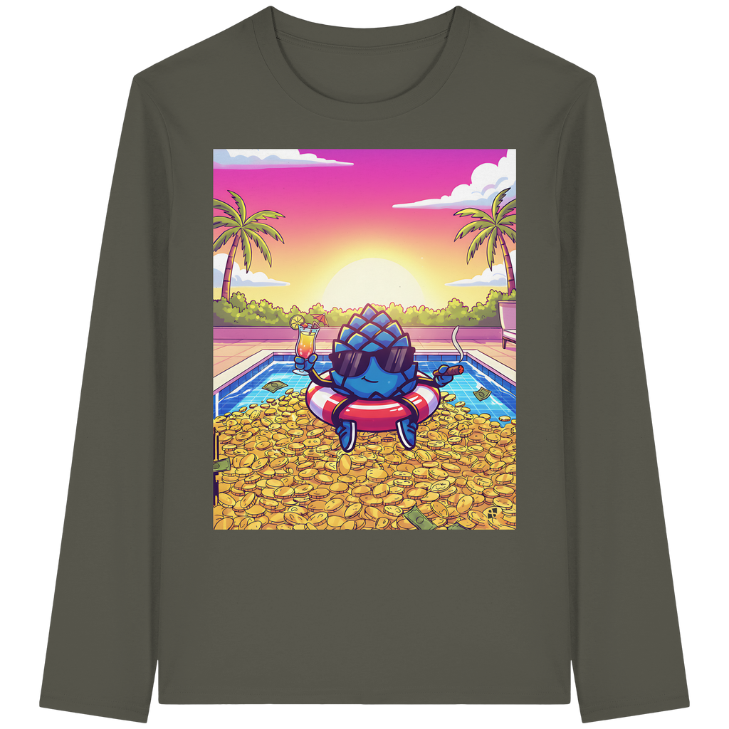 Zirbinator Money & Gold - Organic Longsleeve T-Shirt
