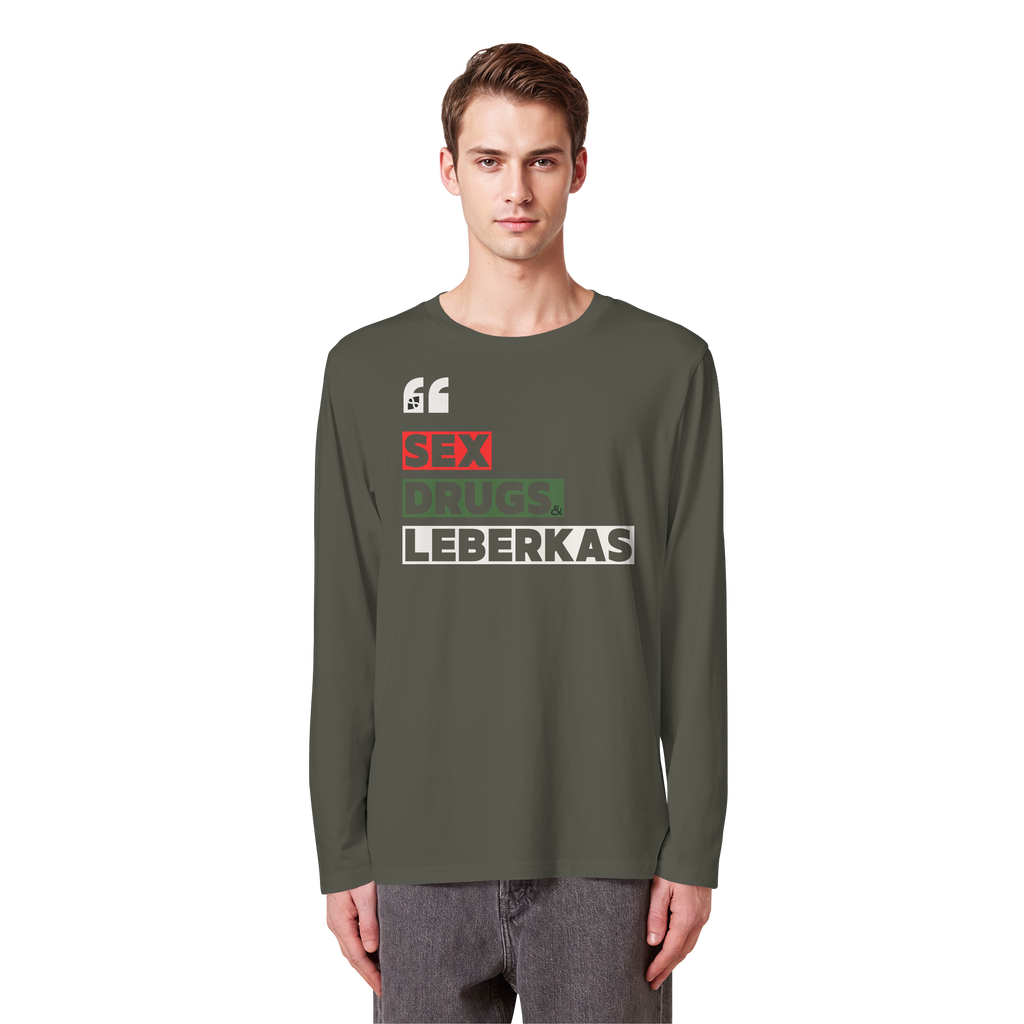 SDL- "SEX DRUGS & LEBERKAS" - Organic Longsleeve T-Shirt