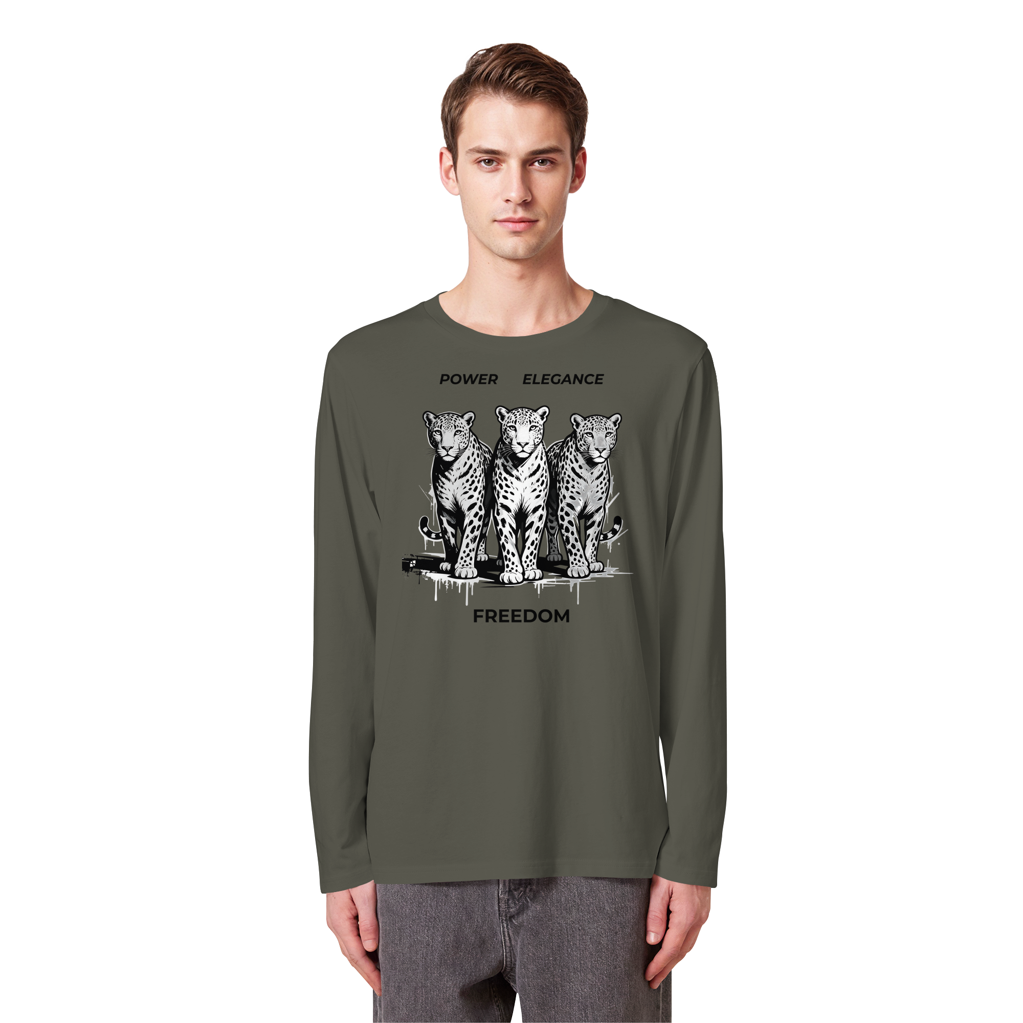 PER Leoparden - Organic Longsleeve T-Shirt