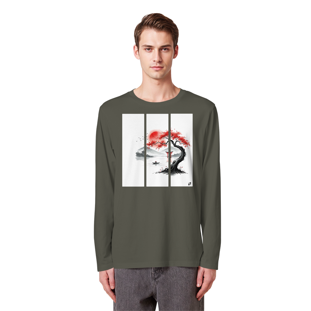 Kirschblüten Vibes - Organic Longsleeve T-Shirt