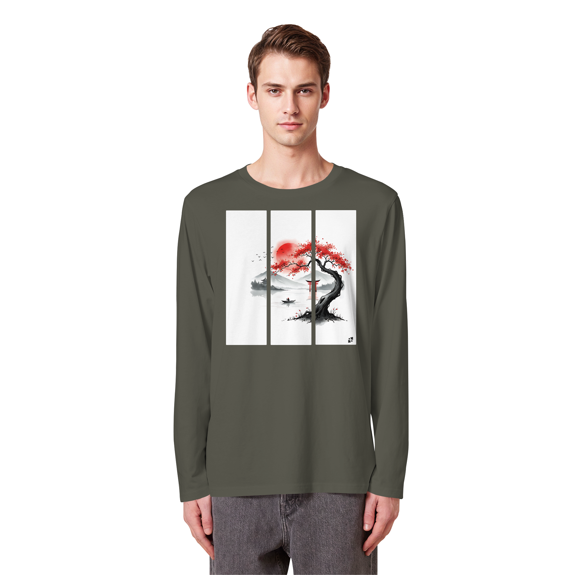 Kirschblüten Vibes - Organic Longsleeve T-Shirt