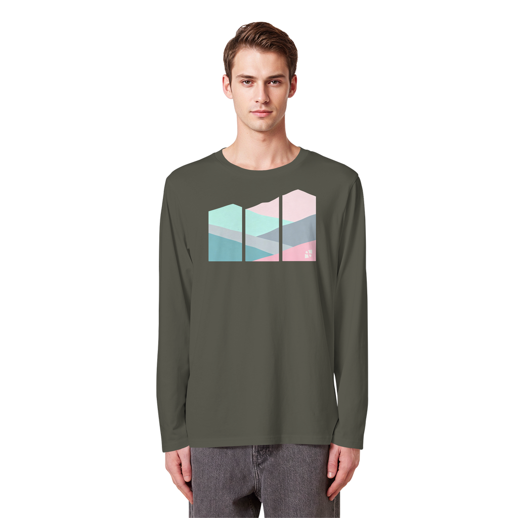 Pastell Mountain - Organic Longsleeve T-Shirt